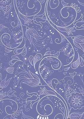 Dark Blue Floral Lace Lights A4 Backing Paper