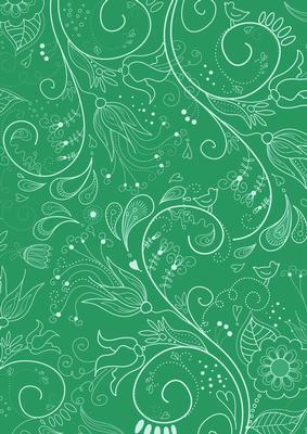 Dark Green Floral Lace Lights A4 Backing Paper