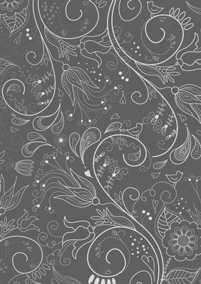 Black Floral Lace Lights A4 Backing Paper