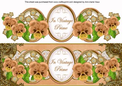 Borange Pansy in Vintage Prime Large Dl Step by Step