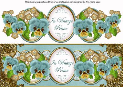 Dteal Pansy in Vintage Prime Large Dl Step by Step