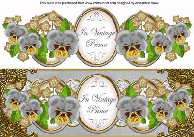 Silver Pansy in Vintage Prime Large Dl Step by Step