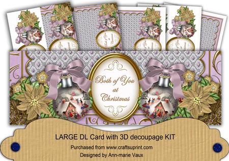 Lilac House Bauble Both of You Large Dl Card Kit