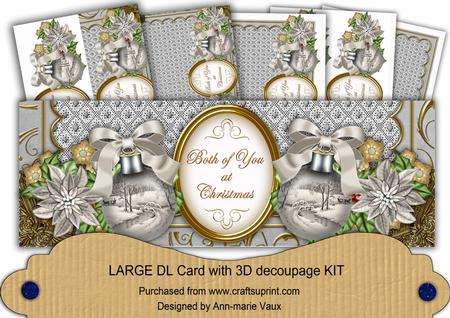 Snowy Bridge Bauble Both of You Large Dl Card Kit