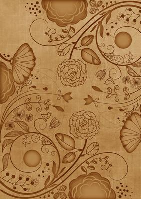 Vintage Tea Retro Floral A4 Backing Paper