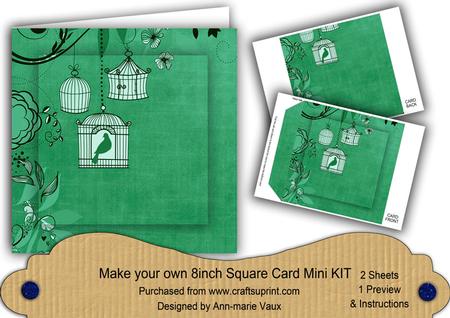 Dgreen Birdcage 8in DIY Folded Card Mini Kit