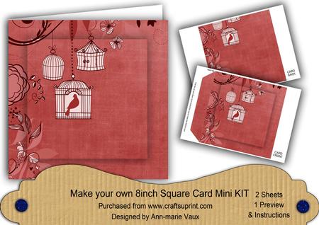 Dred Birdcage 8in DIY Folded Card Mini Kit