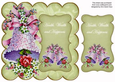 Olive Wedding Bells Heath Wealth 8in Scallop Topper