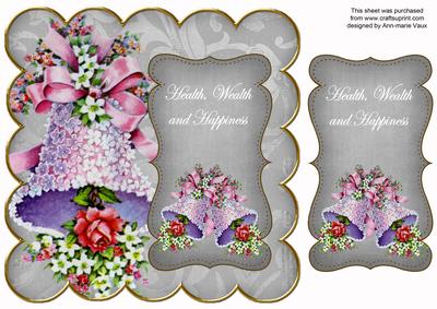 Silver Wedding Bells Health Wealth 8in Scallop Topper