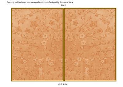 Borange Cherry Blossom 7x5 Cut and Fold Card