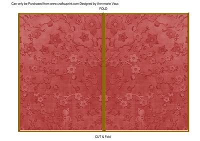 Dred Cherry Blossom 7x5 Cut and Fold Card