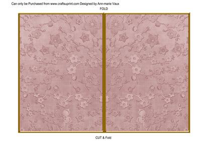 Dpink Cherry Blossom 7x5 Cut and Fold Card