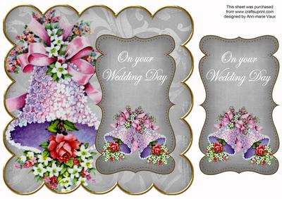 Silver Wedding Bells Wedding Day 8in Scallop Topper