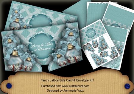 Rooftops Baubles Across the Miles Fancy Lattice 3D Card Kit