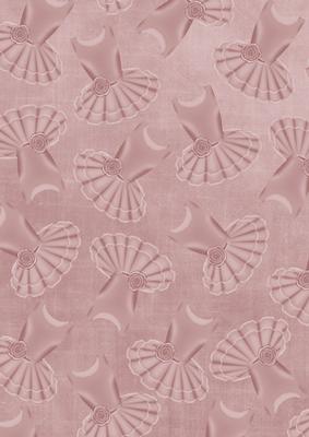 Dusky Pink Ballet Dress A4 Backing Paper