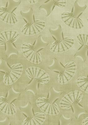 Olive Ballet Dress A4 Backing Paper
