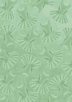 Mid Green Ballet Dress A4 Backing Paper