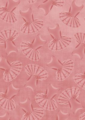 Pink Ballet Dress A4 Backing Paper
