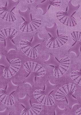 Purple Ballet Dress A4 Backing Paper