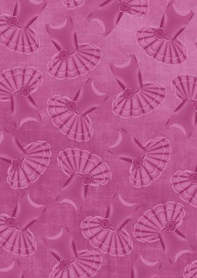 Cerise Ballet Dress A4 Backing Paper