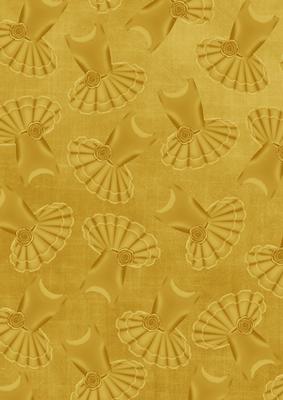 Gold Ballet Dress A4 Backing Paper