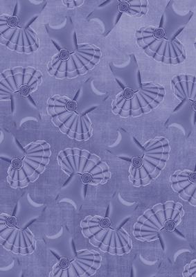 Dark Blue Ballet Dress A4 Backing Paper