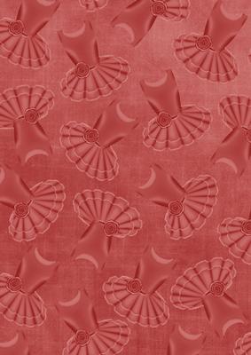 Dark Red Ballet Dress A4 Backing Paper