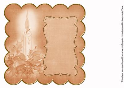 Borange Christmas Candle Colour 8in Scallop Insert Panel