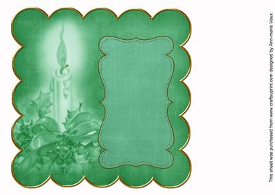 Dgreen Christmas Candle Colour 8in Scallop Insert Panel