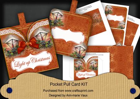 Borange Lantern Light Up Christmas Pocket Card Pull Kit