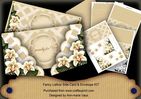 Cream Orchid Especially for You 3D Lattice Card Kit
