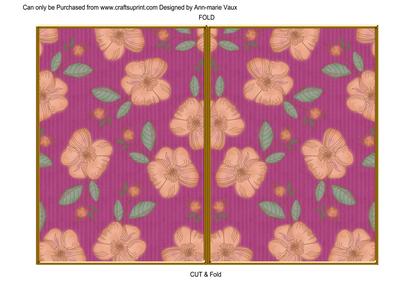 Cerise Flora Colour 7x5 Cut and Fold Card