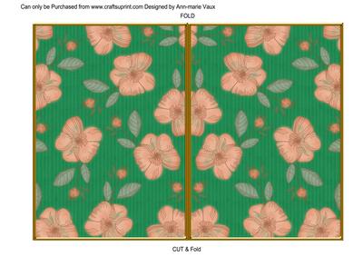 Dark Green Flora Colour 7x5 Cut and Fold Card