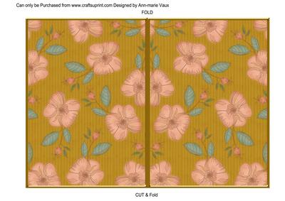 Gold Flora Colour 7x5 Cut and Fold Card