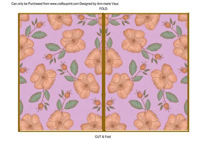 Lilac Flora Colour 7x5 Cut and Fold Card
