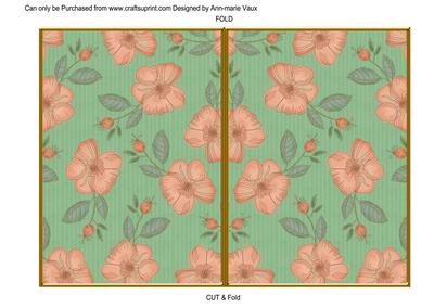Mid Green Flora Colour 7x5 Cut and Fold Card