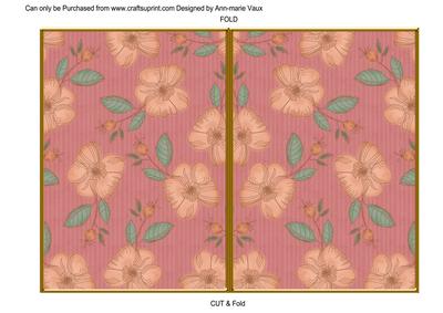 Pink Flora Colour 7x5 Cut and Fold Card