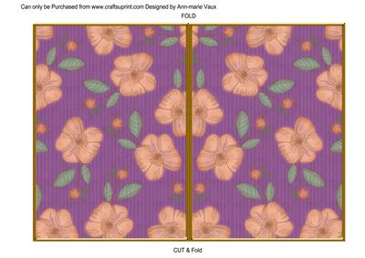 Purple Flora Colour 7x5 Cut and Fold Card