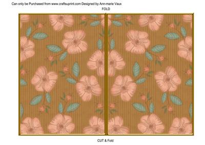 Vintage Tea Flora Colour 7x5 Cut and Fold Card