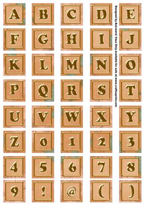 Borange Flora Colour Alphabet Embellishment Sheet