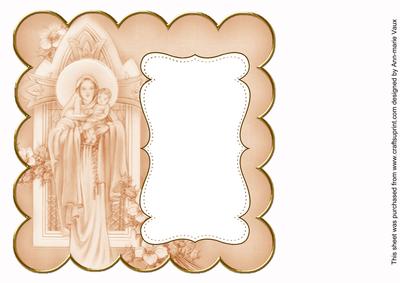 Borange Mother Mary Plain 8in Scallop Insert Panel