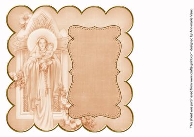 Borange Mother Mary Colour 8in Scallop Insert Panel