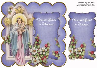 Blue m Mary Someone Special Christmas 8in Scallop Topper