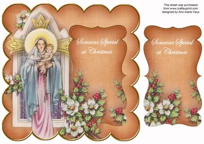 Borange m Mary Someone Special Christmas 8in Scallop Topper