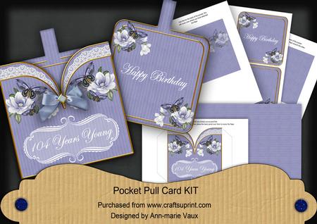 Blue Magnolia 104 Years Young Vintage Pocket Pull Card Kit