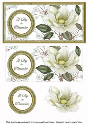 Olive Magnolia Day to Remember Dl Decoupage Topper
