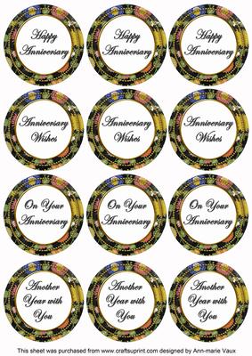 Black Lotus Colour Anniversary Mix Sentiment Sheet