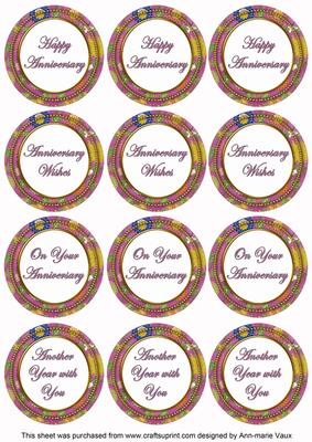 Cerise Lotus Colour Anniversary Mix Sentiment Sheet