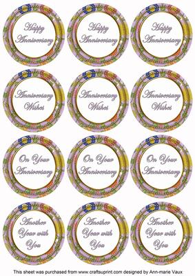 Lilac Lotus Colour Anniversary Mix Sentiment Sheet