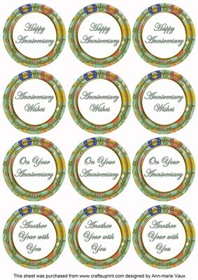 Mid Green Lotus Colour Anniversary Mix Sentiment Sheet